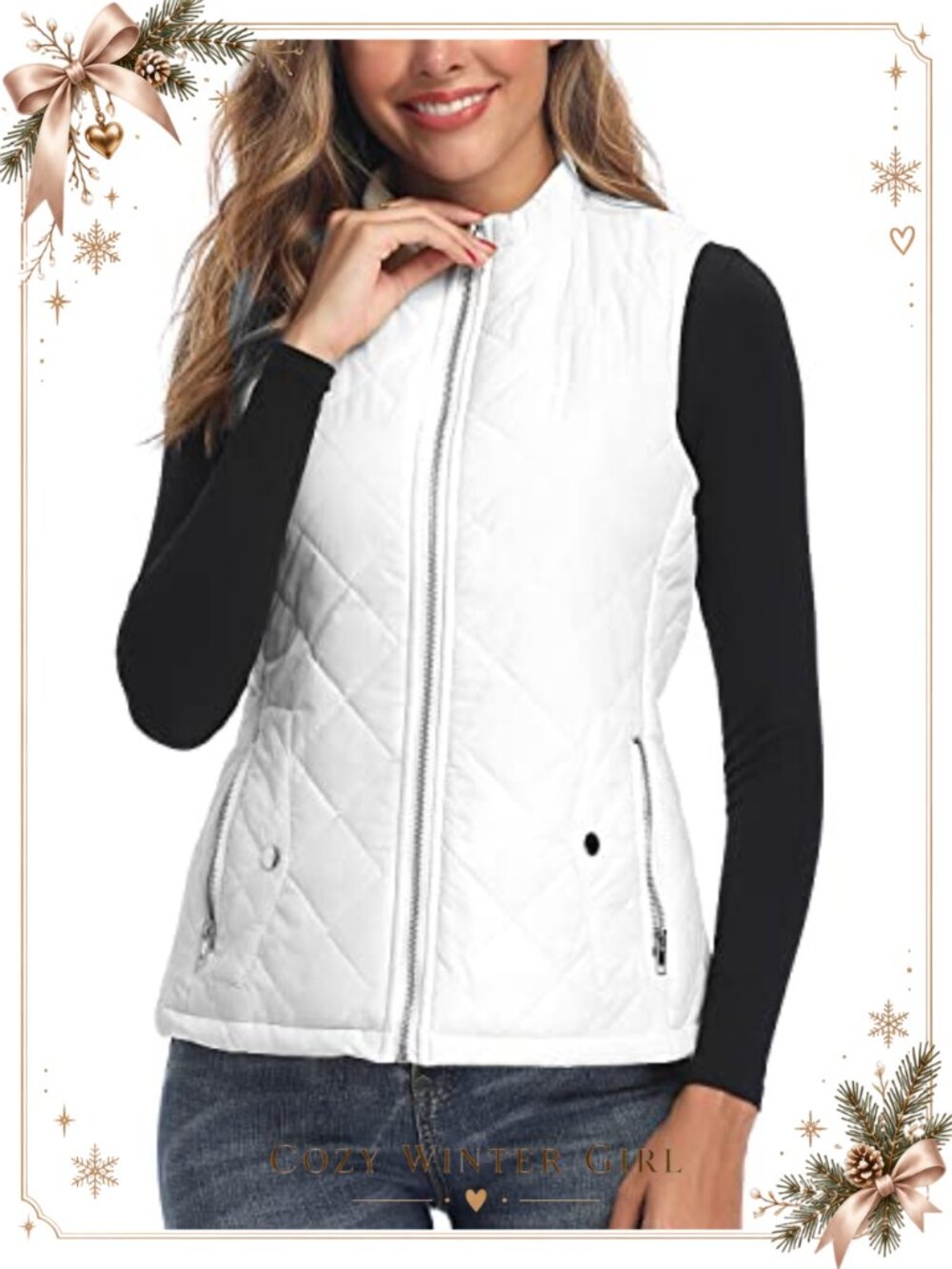 Lightweight Quilted Zip Pockets Padded Gilet Vest
